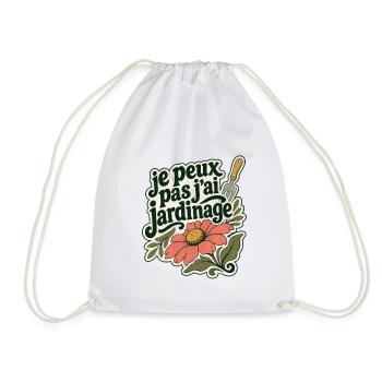 je peux pas j'ai jardinage - Sac de sport léger - blanc - Devant