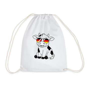 Drapeau allemand Vache Allemagne Vache Allemagne - Sac de sport léger - blanc - Devant