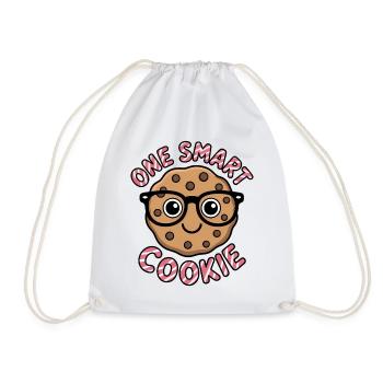 One Smart Cookie - Schlauer Keks mit Brille - Turnbeutel - Weiß - Vorne
