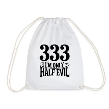 333 Je ne suis qu’à moitié méchant - Sac de sport léger - blanc - Devant