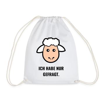 Minimalistisches Schafgesicht Icon - Turnbeutel - Weiß - Vorne