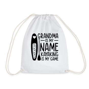 Kayak Grand-mère est mon nom Le kayak est mon sport - Sac de sport léger - blanc - Devant