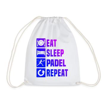 Idée cadeau pour les fans de terrain de padel avec des chaussures de padel - Sac de sport léger - blanc - Devant