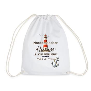 Norddeutscher Humor & Moin & Meer |  - Turnbeutel - Weiß - Vorne