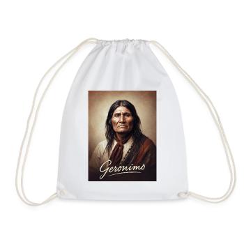 Geronimo Portrait Vintage Western - Sac de sport léger - blanc - Devant
