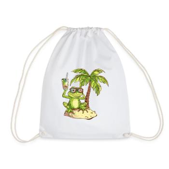 Vacances d’été de la grenouille - Sac de sport léger - blanc - Devant