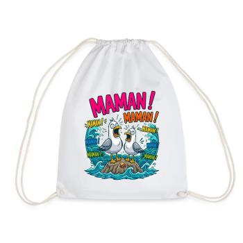 Maman Mouettes Qui Crient Humour - Sac de sport léger - blanc - Devant