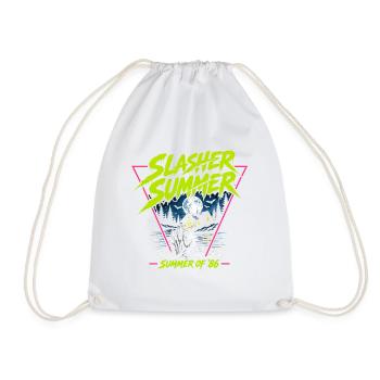 Slasher Summer Neon Horror des années 80 - Sac de sport léger - blanc - Devant