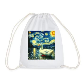 Nuit étoilée du canard laqué de Pékin - Sac de sport léger - blanc - Devant