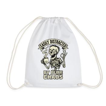 Facilement distrait par le chaos pur - Sac de sport léger - blanc - Devant