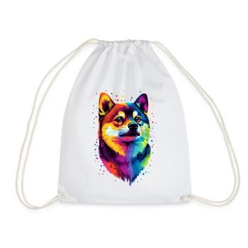 Shiba Inu Dog Japanese Dog Breed Japan Shibas - Drawstring Bag - white - Front