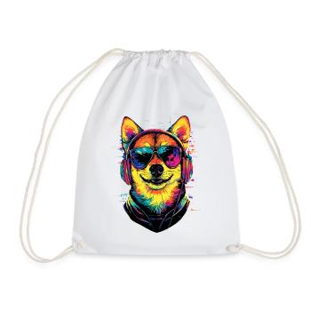Shiba Inu Dog Japanese Dog Breed Japan Shibas - Drawstring Bag - white - Front