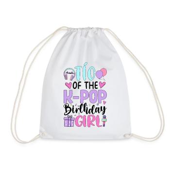 Tió de la fille d’anniversaire de K Pop - Sac de sport léger - blanc - Devant