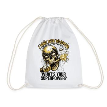 I'm Making Beer Disappear Craft Beer - Drawstring Bag - white - Front