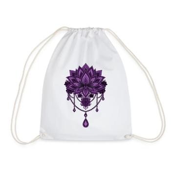 Spirituality Lotus Flower Zen Art - Drawstring Bag - white - Front