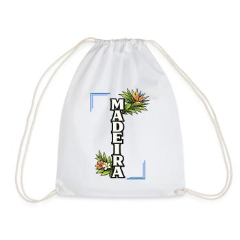 Madeira Blumeninsel Tropische Reiseliebe - Turnbeutel - Weiß - Vorne