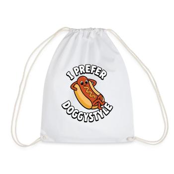 Je préfère le hot-dog drôle en levrette - Sac de sport léger - blanc - Devant