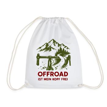 Offroad Freiheit Bergpfad - Turnbeutel - Weiß - Vorne