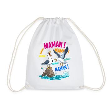 Mouettes Criant Maman Humour Fête des Mères - Sac de sport léger - blanc - Devant