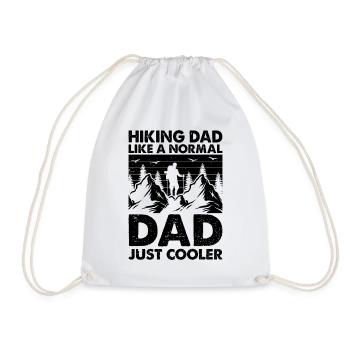 Hiking Dad like a normal Dad just cooler - Hiking - Drawstring Bag - white - Front
