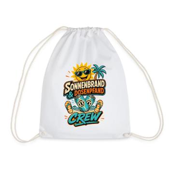 Sonnenbrand Dosenpfand Crew Shirt - Turnbeutel - Weiß - Vorne