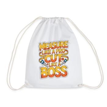 Cabinet Maker Measure Like A Pro Cabinet Expert - Drawstring Bag - white - Front