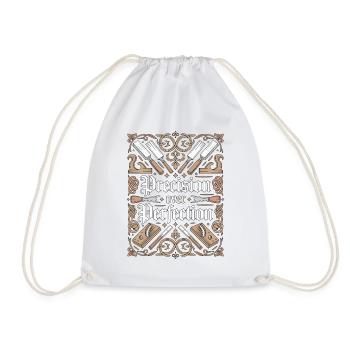 Cabinet Maker Precision Over Perfection Woodworker - Drawstring Bag - white - Front