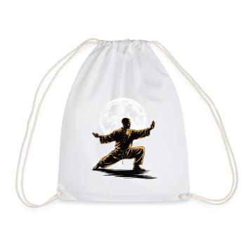 Tai Chi Zen Meditation – Chi Qigong Training - Drawstring Bag - white - Front