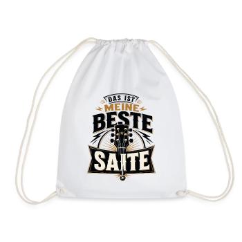 Gitarre - Das ist meine beste Saite - Turnbeutel - Weiß - Vorne