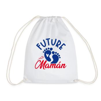 Future Maman Garçon Empreintes Bébé - Sac de sport léger - blanc - Devant
