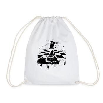 Art de rue de la pièce d’échecs - Sac de sport léger - blanc - Devant
