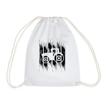 Graphisme du tracteur - Sac de sport léger - blanc - Devant
