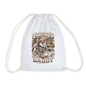 Founding Father Thomas Jefferson, July 4 - Drawstring Bag - white - Front