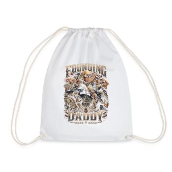 Founding Father George Washington, July 4 - Drawstring Bag - white - Front