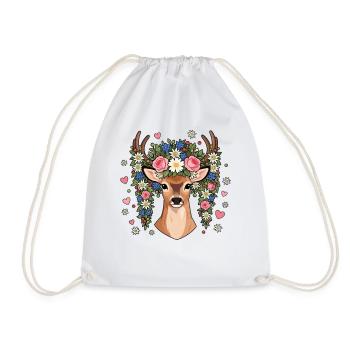 Festival folklorique Hirsch Edelweiss Hearts Costumes traditionnels - Sac de sport léger - blanc - Devant