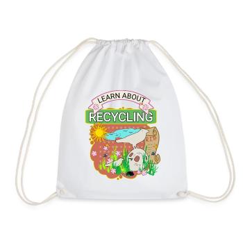 Découvrez le recyclage - Sac de sport léger - blanc - Devant