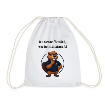 Benno Biber Banker - Bonität - Turnbeutel - Weiß - Vorne