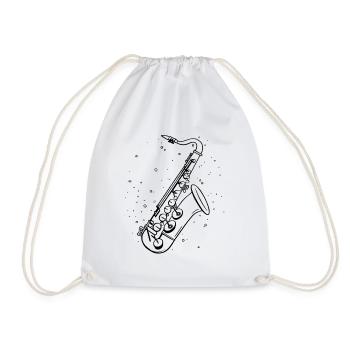 Croquis de saxophone - Sac de sport léger - blanc - Devant