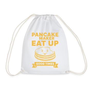 Breakfast Pancake Maker Eat Up Good Times - Drawstring Bag - white - Front