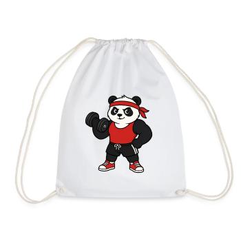 Gym Panda - Sac de sport léger - blanc - Devant