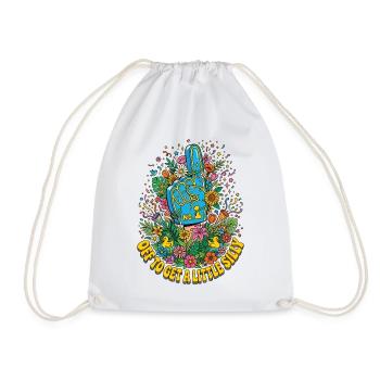 Off To Get A Little Silly - Drawstring Bag - white - Front