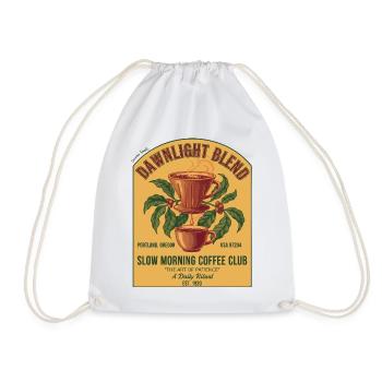Breakfast Coffee Dawnlight Blend Slow Morning Club - Drawstring Bag - white - Front