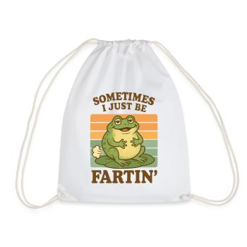 Motif drôle de pet de grenouille - Sac de sport léger - blanc - Devant