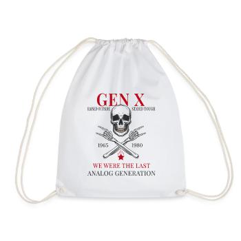 Gen X – Élevé à l’extérieur est resté dur - Sac de sport léger - blanc - Devant