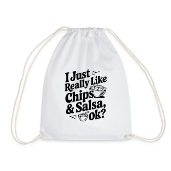J’aime juste vraiment les chips et la salsa, d’accord ? - Sac de sport léger - blanc - Devant