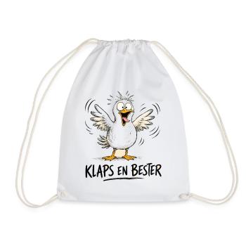 Klaps En Bester Lustiger Vogel Krähe Mit - Turnbeutel - Weiß - Vorne