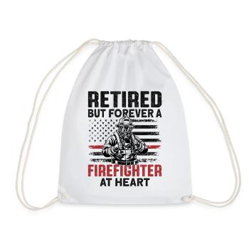 Retired But Forever A Firefighter At Heart - Turnbeutel - Weiß - Vorne