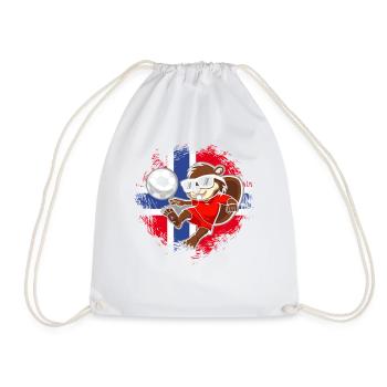 Norway Soccer Norge Fjords Scandinavian - Drawstring Bag - white - Front