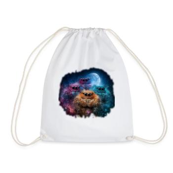 Jumping Spiders Accessories Terrarium Holder Gift - Drawstring Bag - white - Front