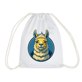 Mascotte Lame Kawaii Personnage de dessin animé Clipart Logo - Sac de sport léger - blanc - Devant